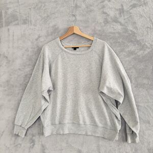 J Crew Sweatshirt Womens Size Large Grey Magic Rinse Relaxed Crewneck Super Soft